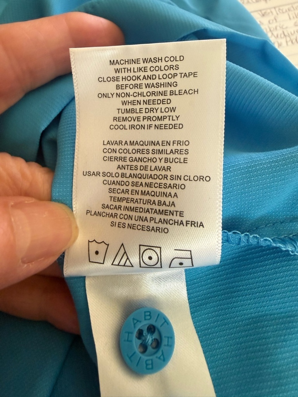 Mens Habit short sleeve vented fishing shirt in Malibu Blue Size 2XL. EUC - Picture 9 of 10